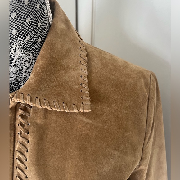 Ameri Mode Genuine Leather Jacket Women’s Small Tan SuedeWestern BohoStyle5559 - Picture 6 of 14